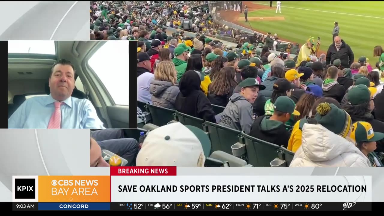 Oakland A's announce temporary move to Sacramento for 2025-2027 seasons