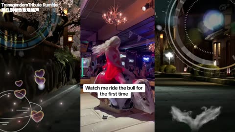 Tgirl playing with bull here