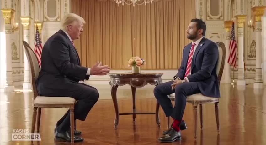 Kash Patel intervies Donald Trump
