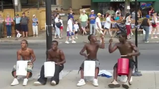 Street drumers in chicago (Racist comments not allowed!)