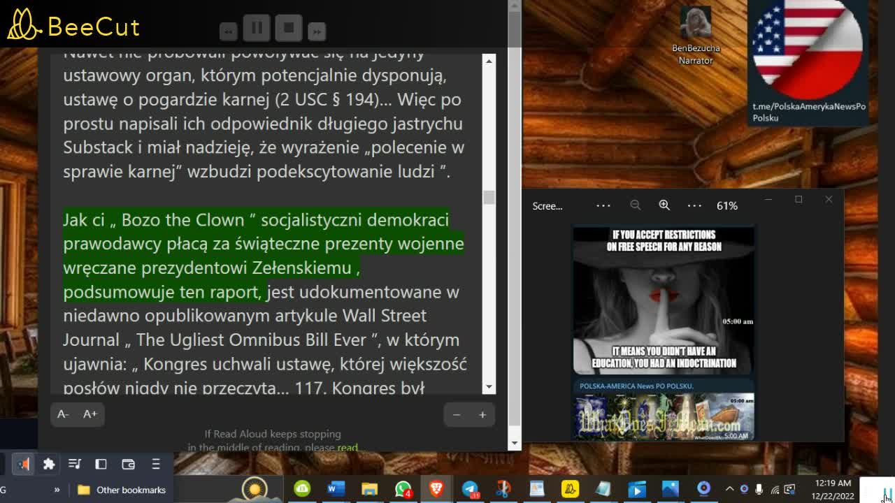 21 gru 2022🔴Zełenski podróżuje, aby zebrać świąteczne prezenty wojenne „ dla Clowna ” od Bidena🔴