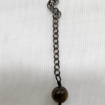Handmade Unique 26”~28” Adjustable Necklace with 6mm Tiger Eye, Jade Buddha