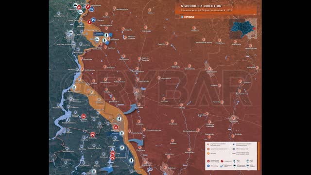 The situation in the Starobelsky direction as of 21.00 October 8, 2022