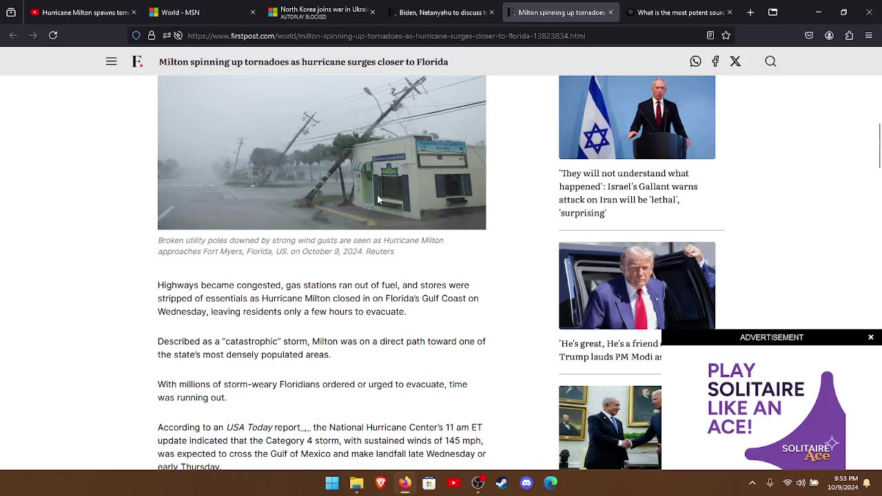 BACK TO BACK HURRICANES ALONGSIDE TORNADOES