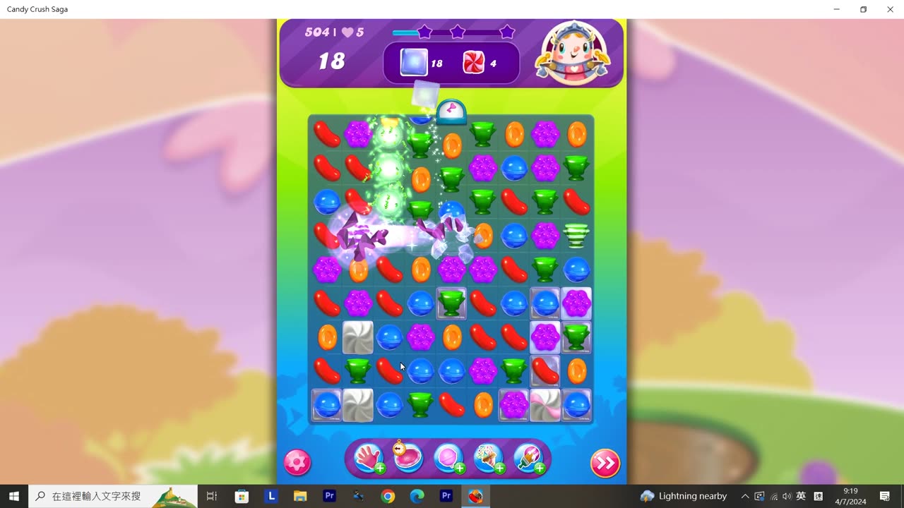 Candy Crush Saga Record (Level 504)