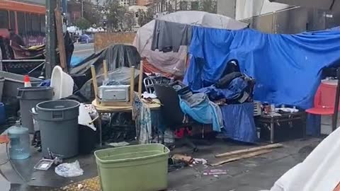 Look at how much the streets are crowded with migrant tents in LA