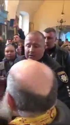 Zelensky's war on Orthodoxy continues, as a priest is apprehended during a service in Chernivtsi.