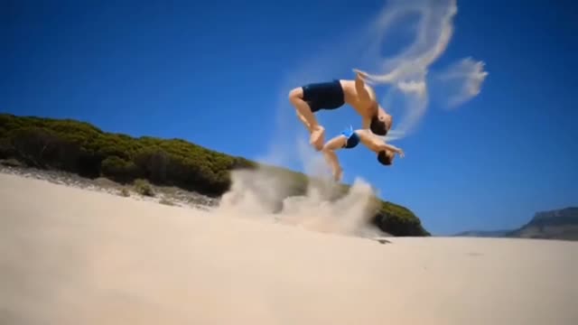 Amazing Acrobats At The Beach