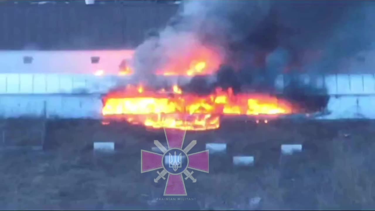 Ukrainian SBU Footage of a Drone Strike on an Ammo Warehouse in Belgorad