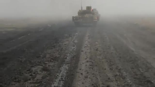 The newest Russian T-14 tanks on the Armata platform