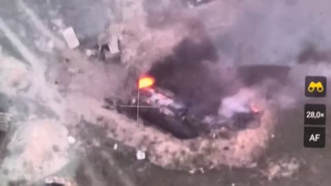 Russian Tank Burns
