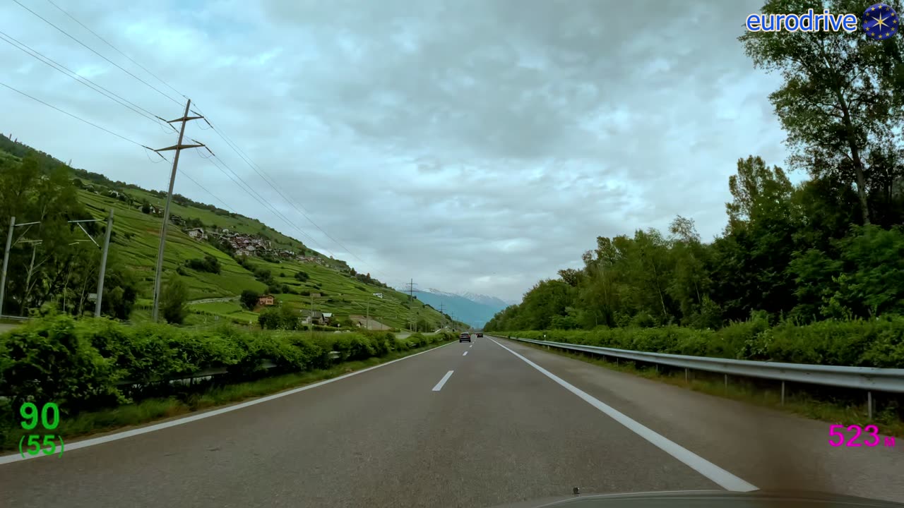 Swiss 🇨🇭 Autobahn A9 - Martigny - Sierre