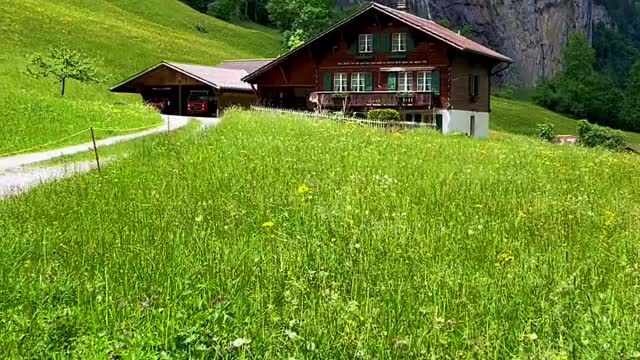 Scenic Swiss Valley Lauterbrunnen❤️ 📍JUNGFRAU REGION🇨🇭