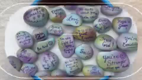 45+insprational painted rocks & stones designs