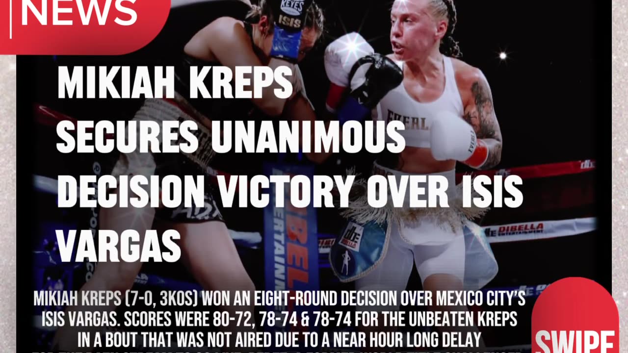 MIKIAH KREPS WINS BY UNANIMOUS DECISION VS VARGAS 🥊💥