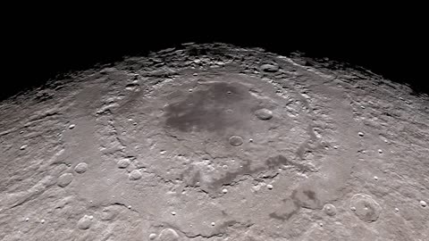 Scene 6. Orientale basin at sunrise. Rare video of moon