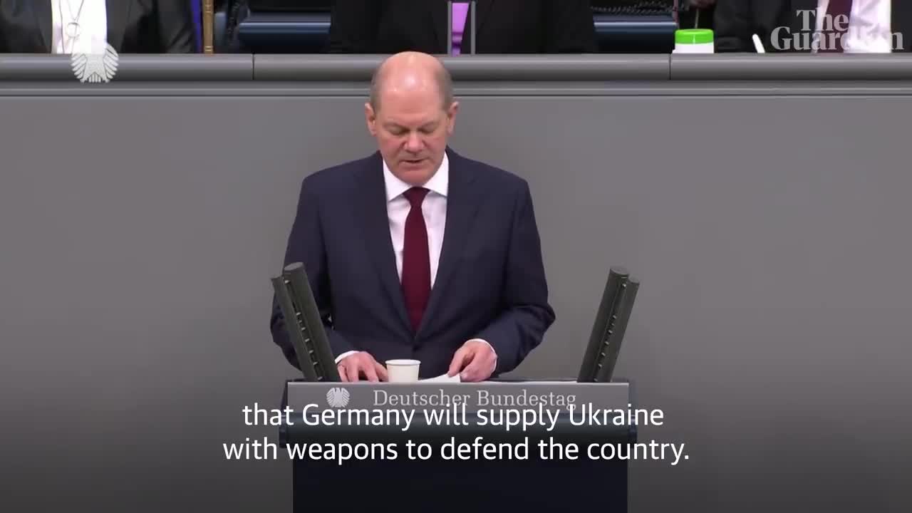 Scholz announces €100bn increase of German defence spending after Russia's Ukraine invasion