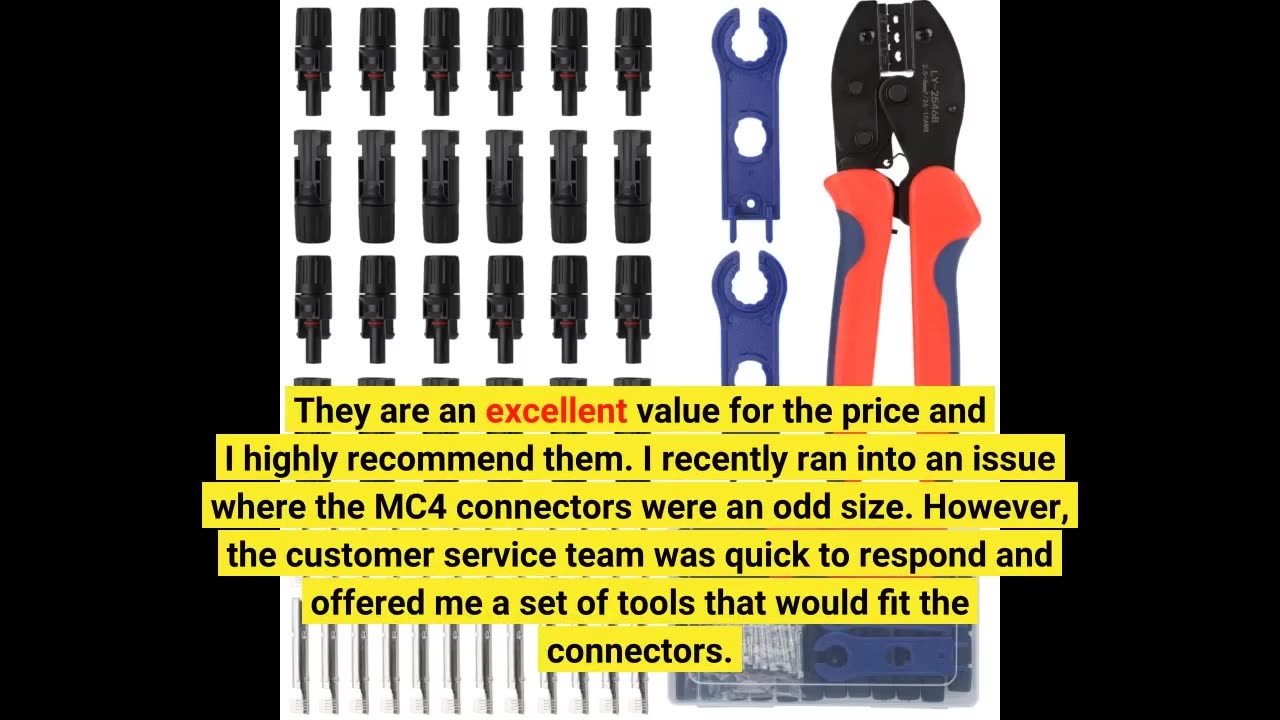 Buyer reviews : BougeRV 12 PCS Solar Connectors with Spanners Solar Panel Cable Connectors 6 Pairs