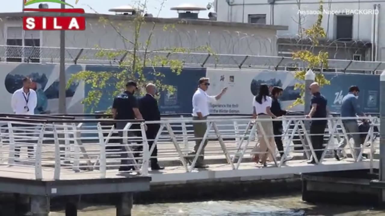 Brad Pitt and Ines de Ramon arrive at Venice Film Festival