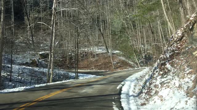 Driving through Nada Tunnel, an old railway tunnel in Kentucky.