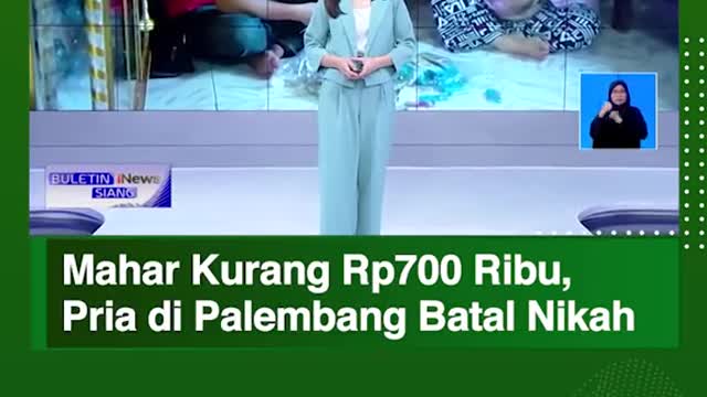 Mahar Kurang Rp700 Ribu, Pria di Palembang Batal Nikah