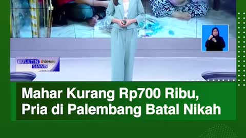 Mahar Kurang Rp700 Ribu, Pria di Palembang Batal Nikah