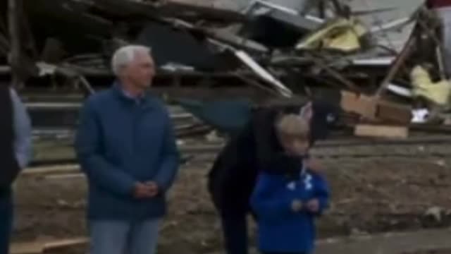 Biden Violates Kids Space In Tornado Hit Kentucky