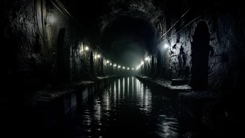 Eerie Tunnel Canal Soundscape with 4Hz Delta Waves | Dark Ambiance for Deep Relaxation & Sleep
