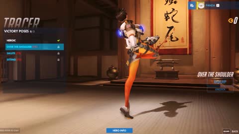 Tracer from Overwatch - removed victory pose vs. new victory pose