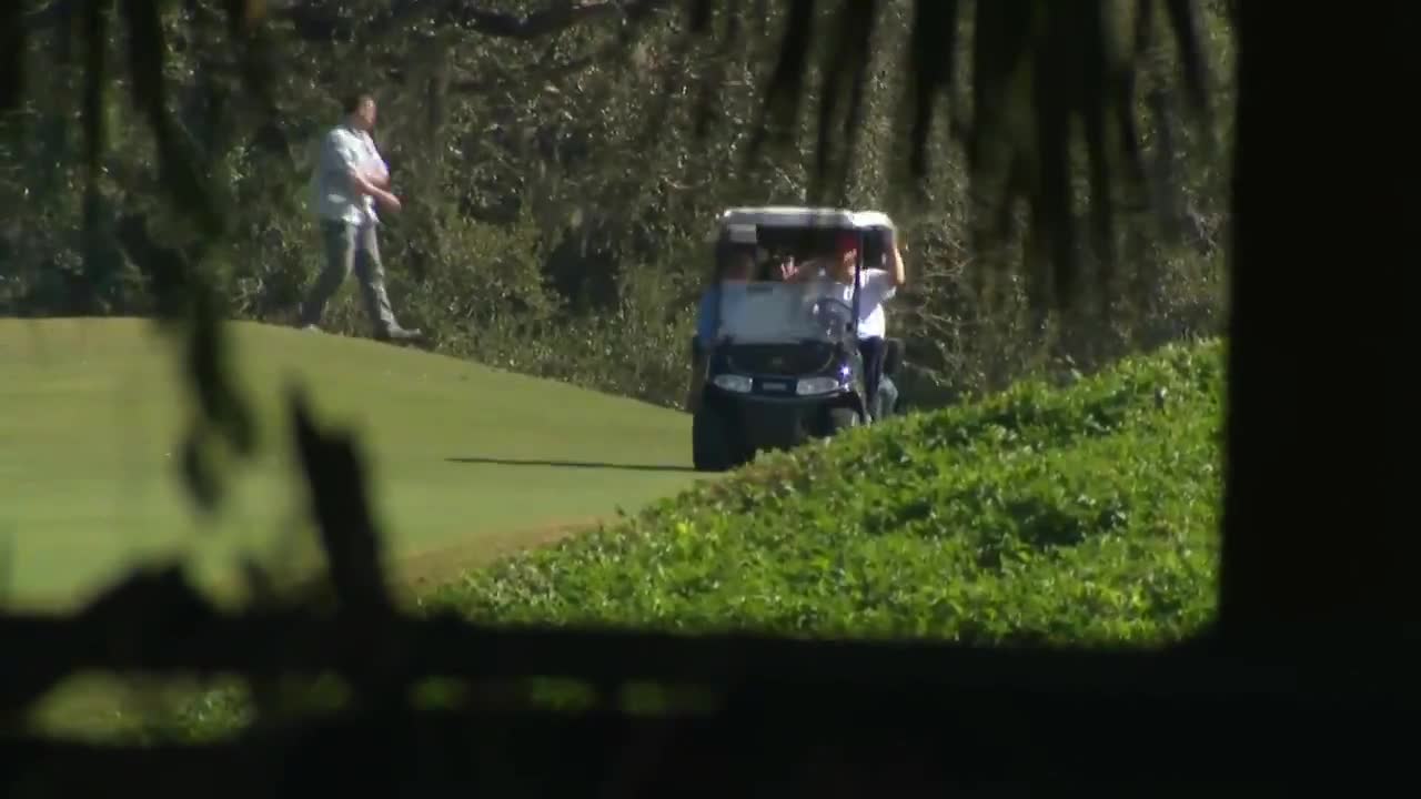 Meanwhile, former US President Donald Trump took up his favorite pastime - playing golf