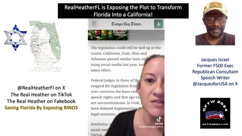 TheRealHeatherFL Exposes Plot by FL RINO Legislators to Transform FL into CA