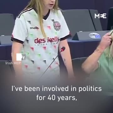 Irish MEP Clare Daly condemns the phrase "Europe stands with Israel"