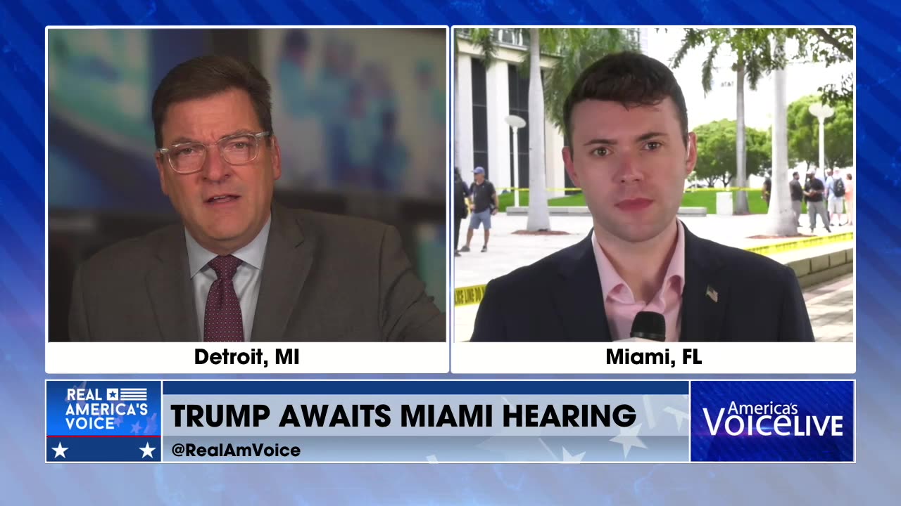 Field Reporter Derek Meyers reporting from in front of the court house in Miami