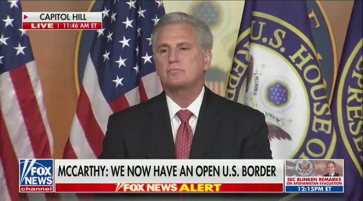 McCarthy BLASTS Biden on Afghanistan and Open Border: "We're Less Safe Than 20 Years Ago"