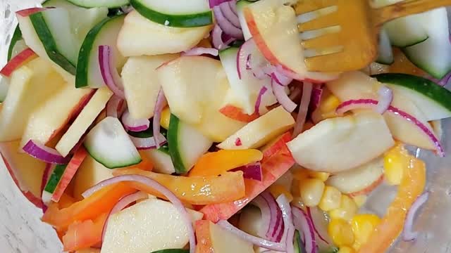 Apple Cucumber Salad Hungry Mom Cooking