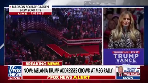 Melania stuns Madison Square Garden crowd with surprise, rare campaign trail appearance