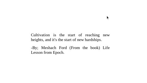 "Life Lesson from Epoch" -Checkout Description