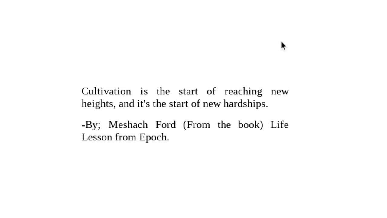 "Life Lesson from Epoch" -Checkout Description