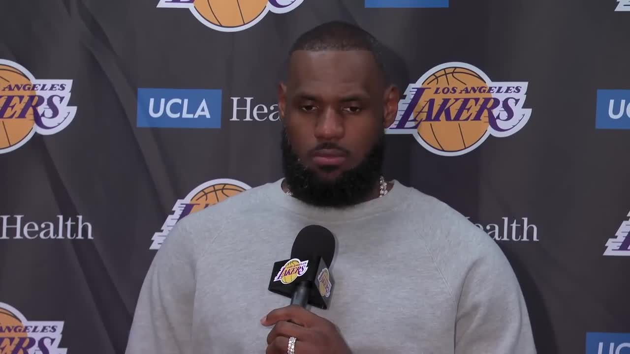 LeBron James Talks First Win of the Season, Postgame Interview