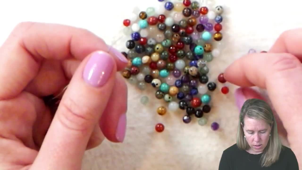 Gemstone Healing Choker Necklace - DIY Jewelry Making Tutorial by PotomacBeads