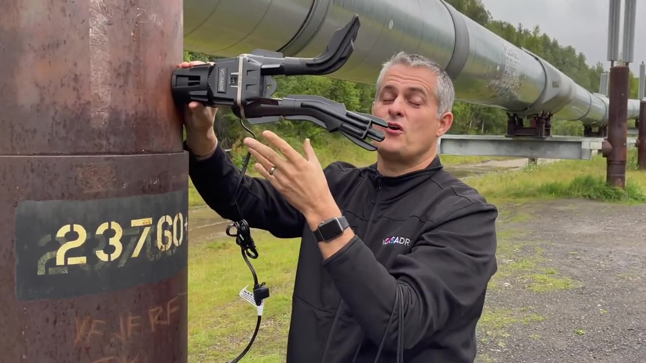 Using The 40LB Magnet Of The MobilDri Portable Dryer On The Alaska Pipeline