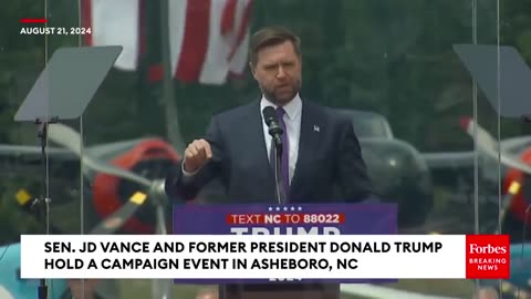 JD Vance Lights Into Kamala Harris At Campaign Event In North Carolina Amidst The DNC.