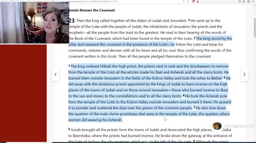 Trump Destoys Deep Throat FBI - Josiah destroys Baal 1-1-23.