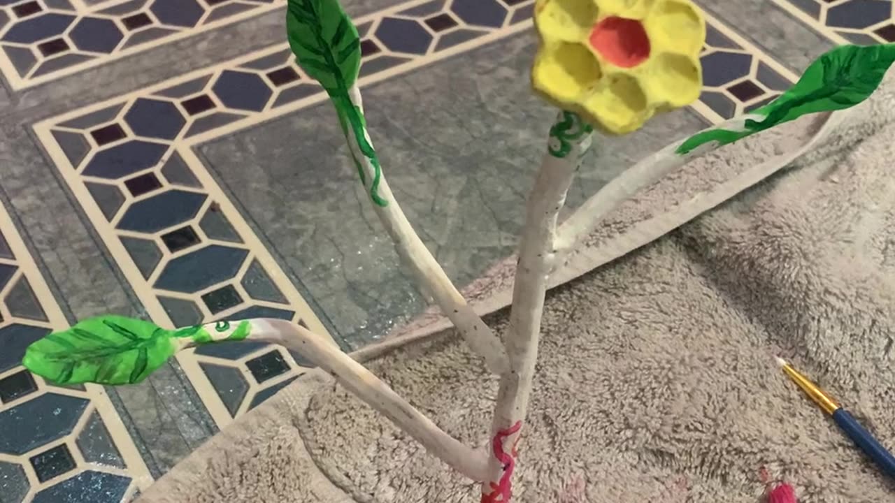Forged flower with leafs