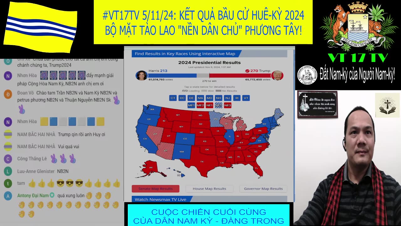 #VT17TV 05-11-24: KẾT QUẢ BẦU CỬ HUÊ-KỲ 2024 - BỘ MẶT TÀO LAO 'NỀN DÂN CHỦ PHƯƠNG TÂY'!