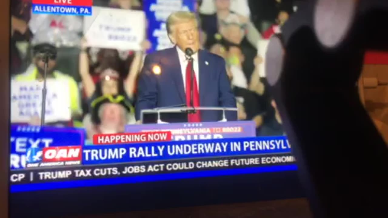 🦅 OANN Elon Musk dark maga hat rally Allentown Pennsylvania Tuesday 08:08 pm