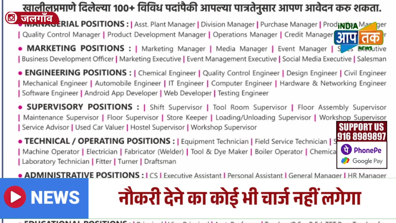 नौकरी चाहिए ? ये देखिए और फॉर्म भरिए । MMFPL दिलवाएगा नौकरी ही नौकरी ।