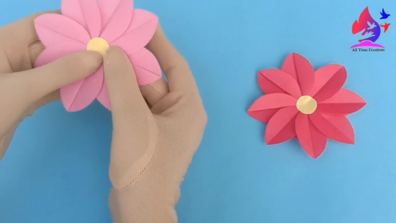 Wall Decoration Paper Flower Making Idea