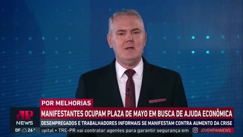 Manifestantes se reúnem na Argentina para pedir por melhores condições de trabalho