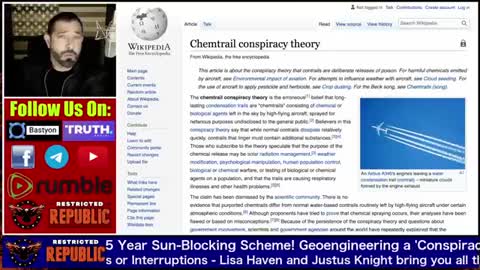 Chemtrails Confirmed! White House Admits Pursuing 5 Year Sun-Blocking Plan! 'Conspiracy' No Longer!